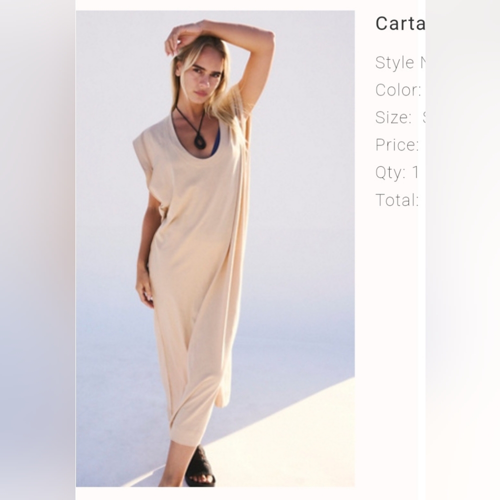 Free People Carta Tshirt Midi